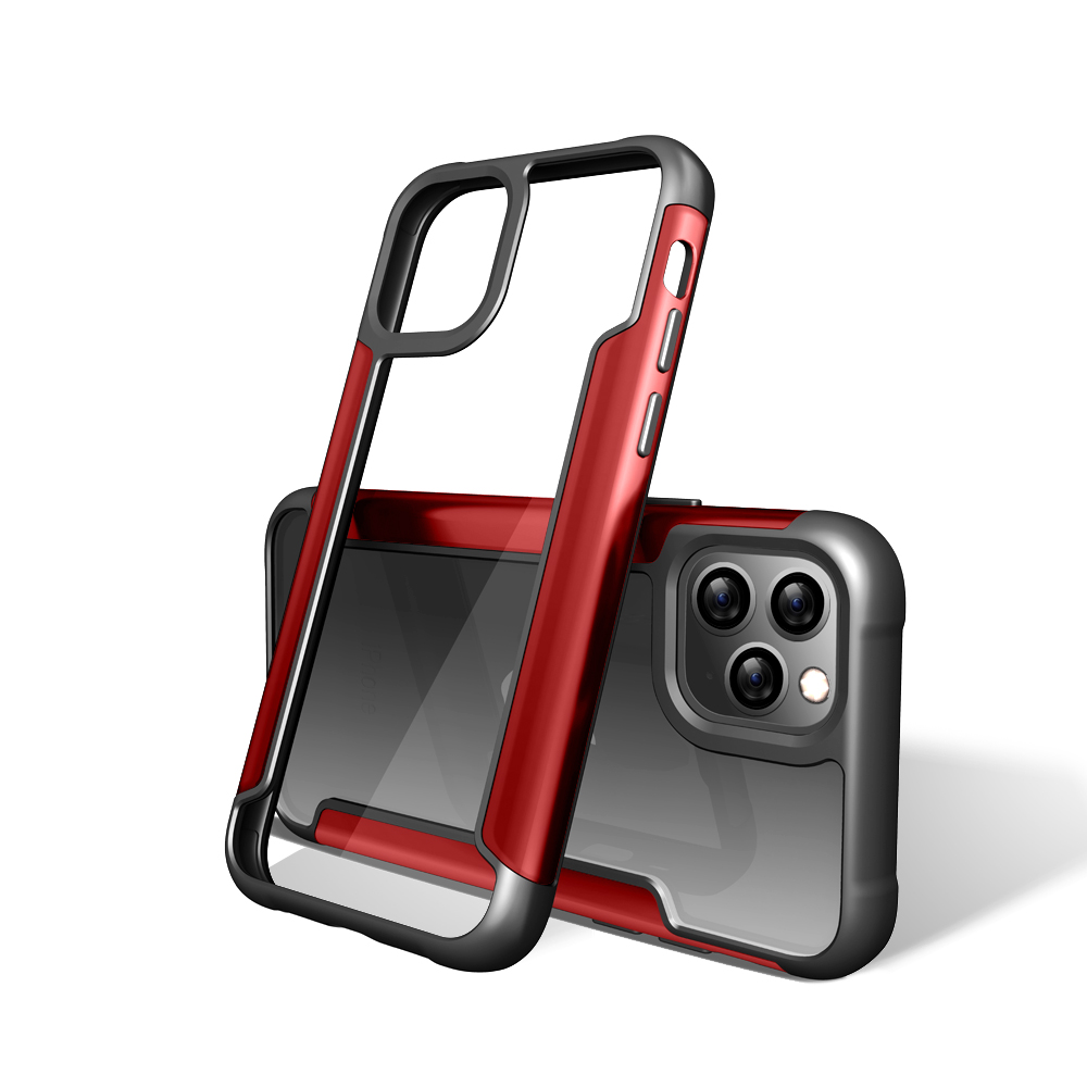 iPHONE 11 Pro (5.8in) Clear IronMan Armor Hybrid Case (Red)